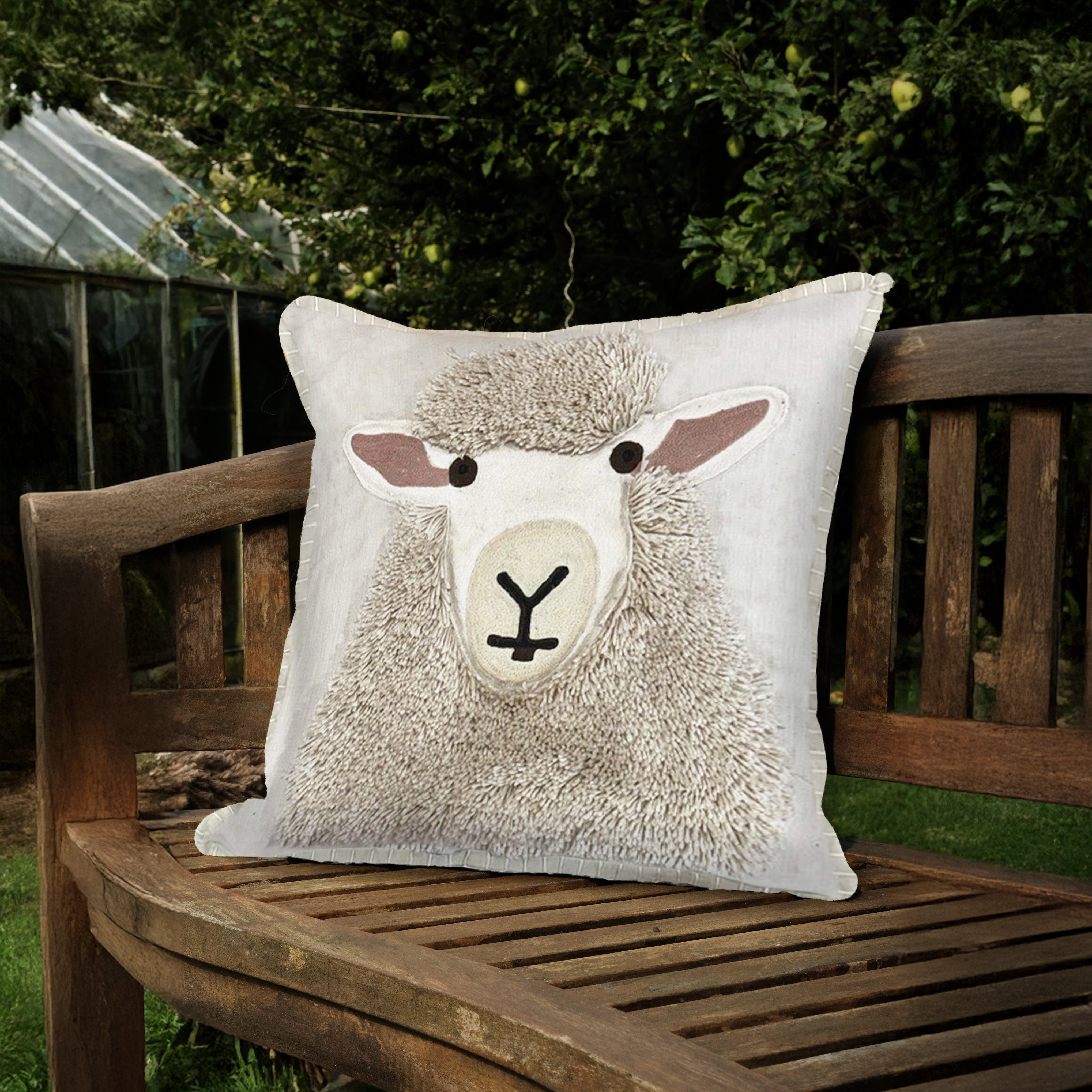 Maisie Tufted Ewe Cushion - WowCornwall