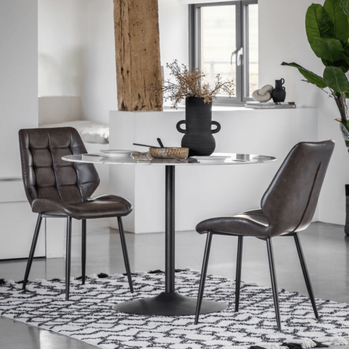 Manford Dining Chair Brown (2pk) - WowCornwall