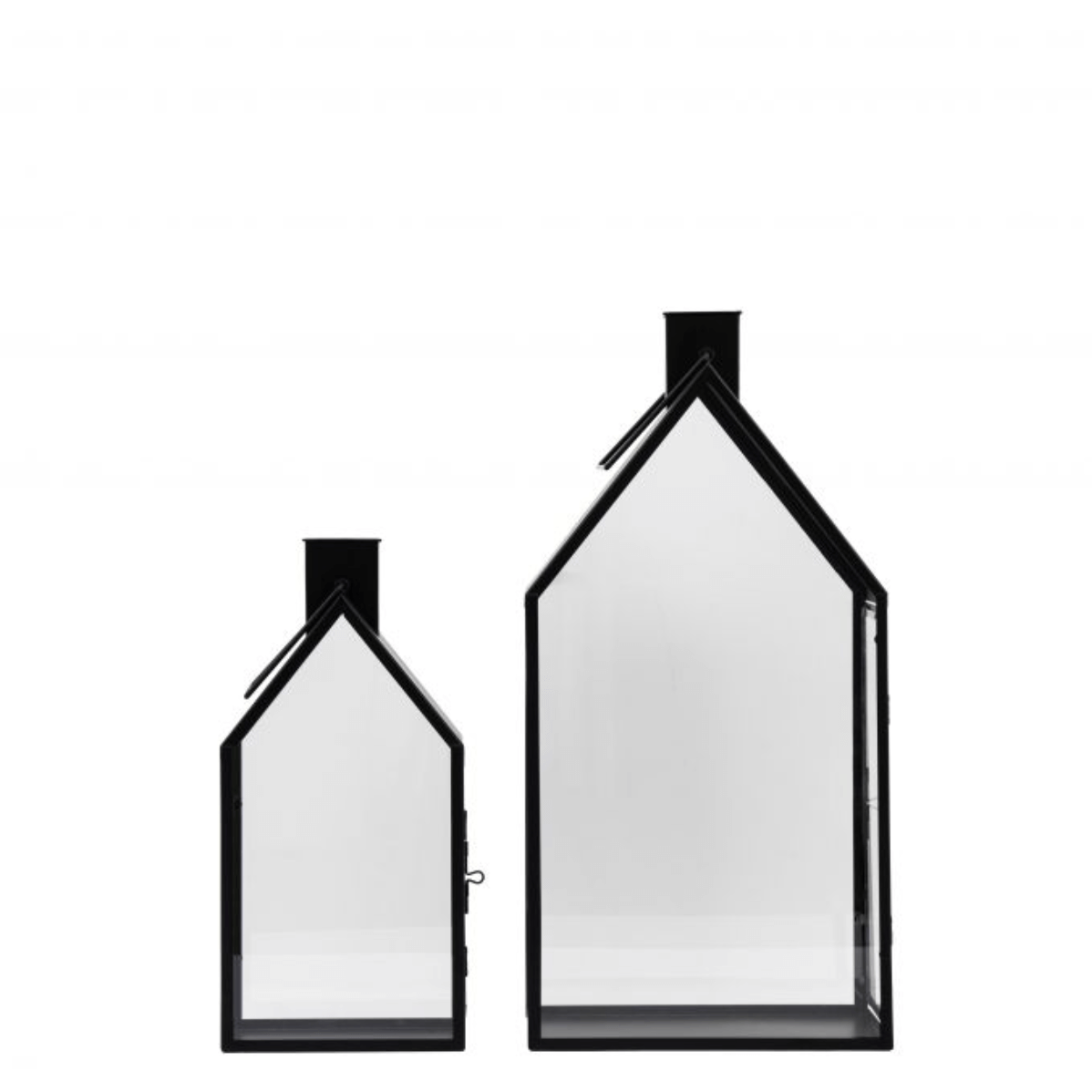 Mansion Lantern Large Black (Set of 2) - WowCornwall