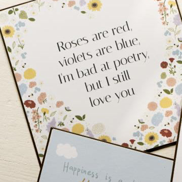 Metal sign Roses are red, violets are blue - WowCornwall