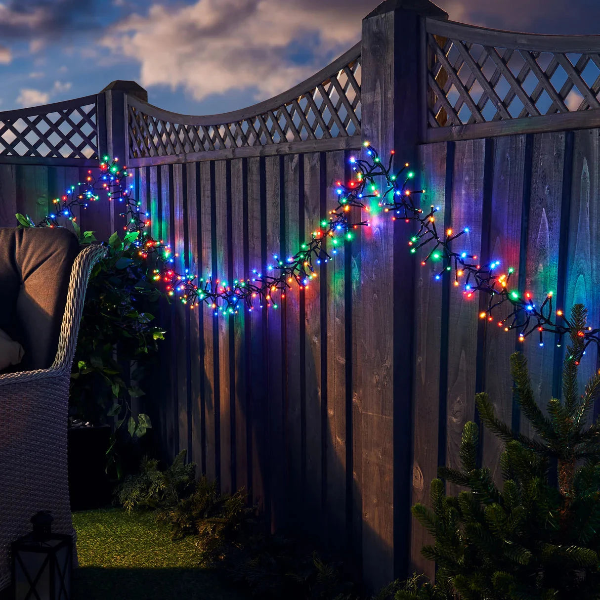 Micro compact lights, 8 function twinkle effect outdoor 960 bulbs - soft multi - WowCornwall