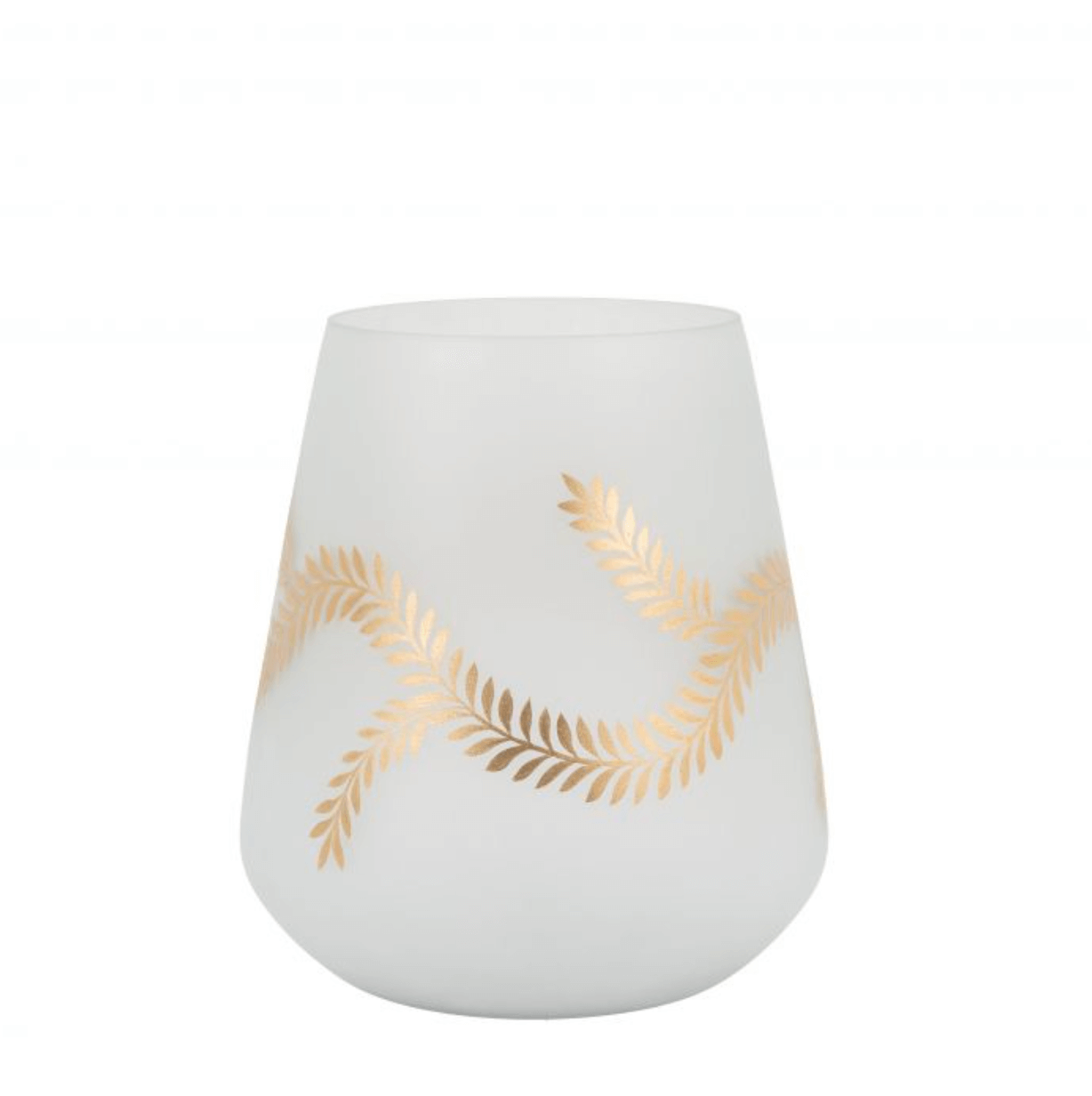 Mistel Hurricane Small White Gold Vase - WowCornwall