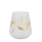 Mistel Hurricane Small White Gold Vase - WowCornwall