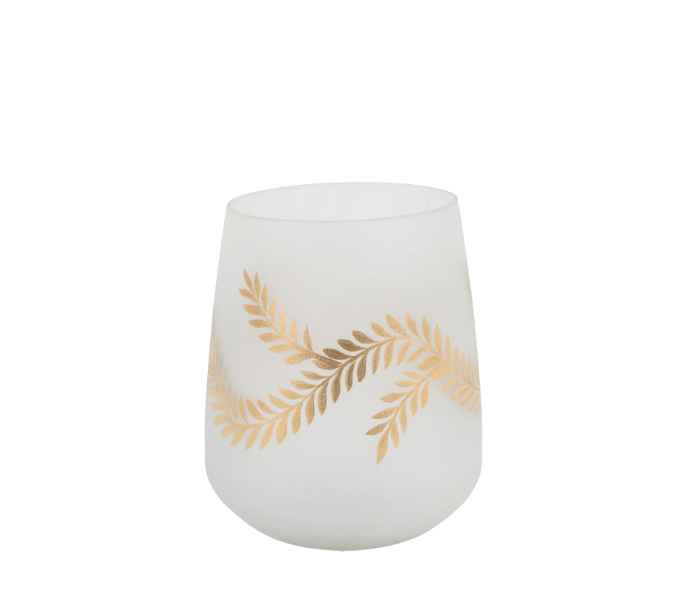 Mistel Hurricane Small White Gold Vase - WowCornwall