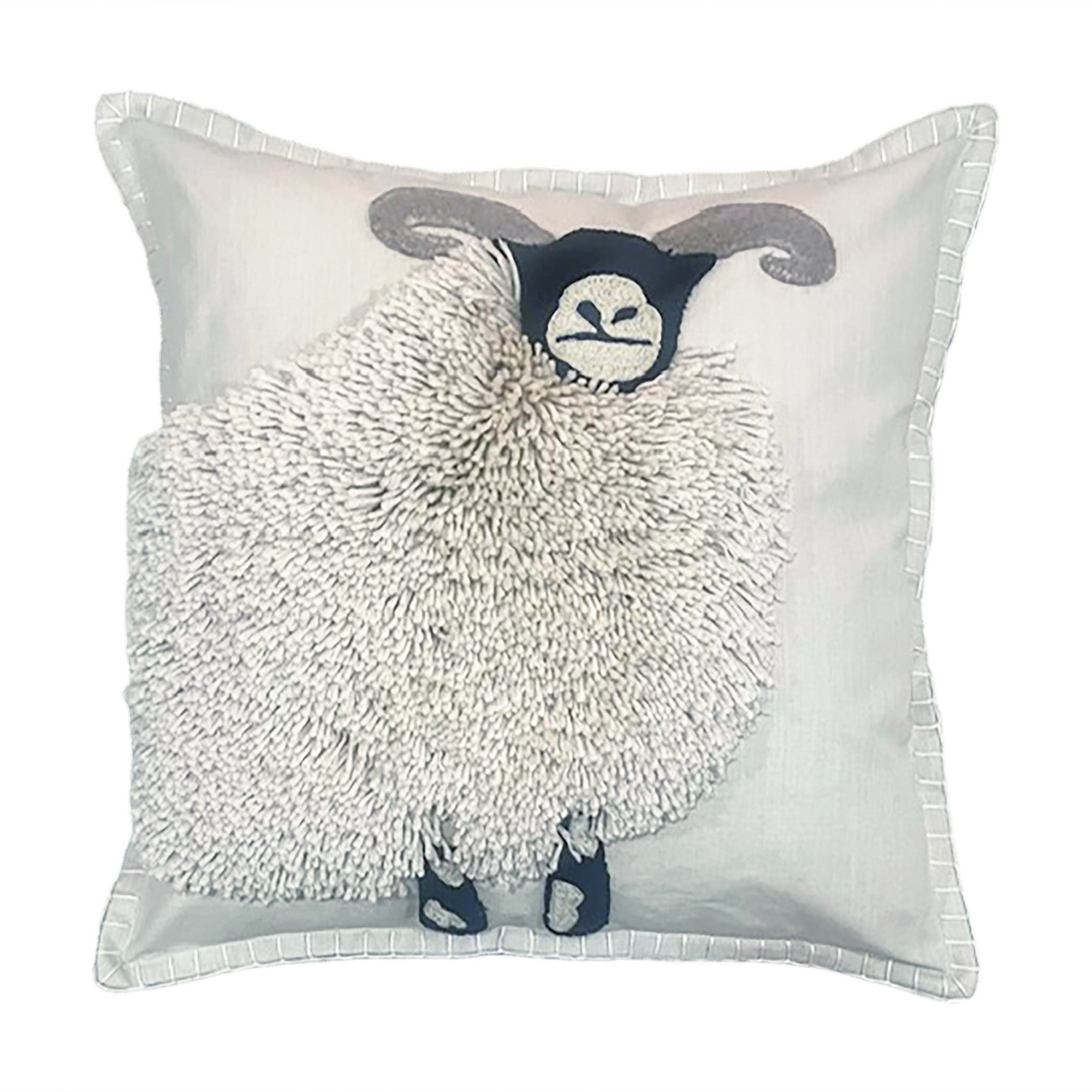 Mortimer Tufted Ram Cushion - WowCornwall
