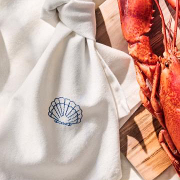 Napkin Atlantis, butter cream in three designs - WowCornwall