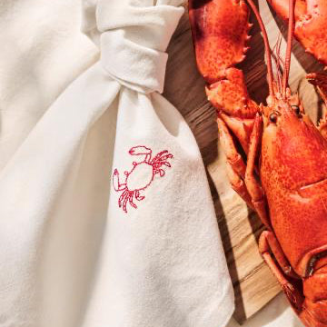 Napkin Atlantis, butter cream in three designs - WowCornwall