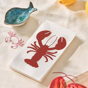 Napkin lobster 16 pcs per pack - WowCornwall