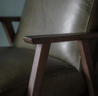 Neyland Armchair Heritage Green Leather - WowCornwall