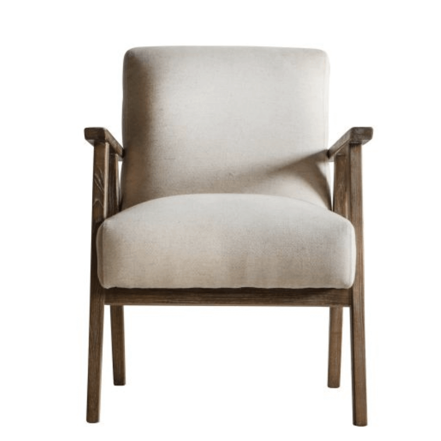 Neyland Armchair Natural Linen - WowCornwall