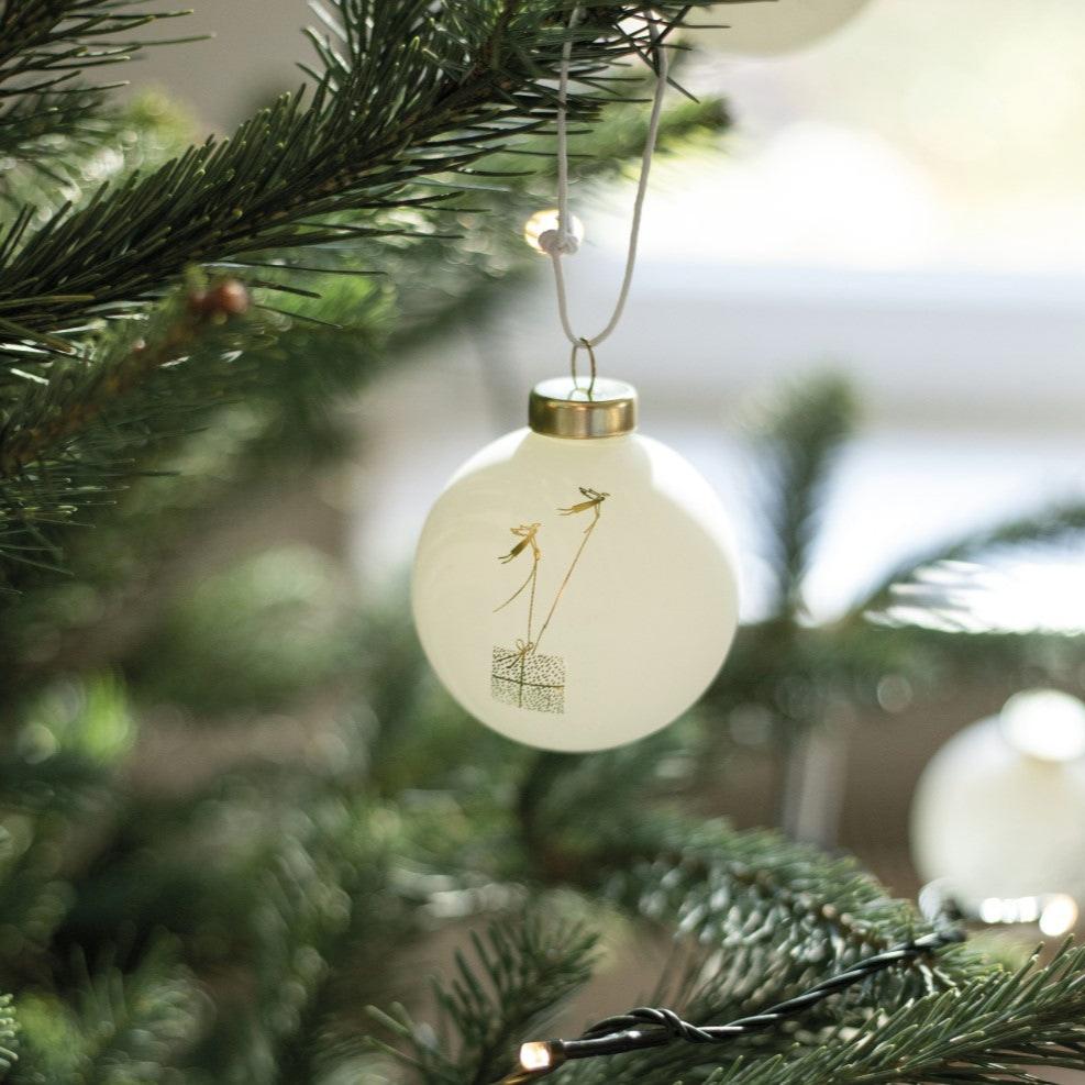 Winter Wonderland porcelain bauble Parcel Service by Rader - WowCornwall