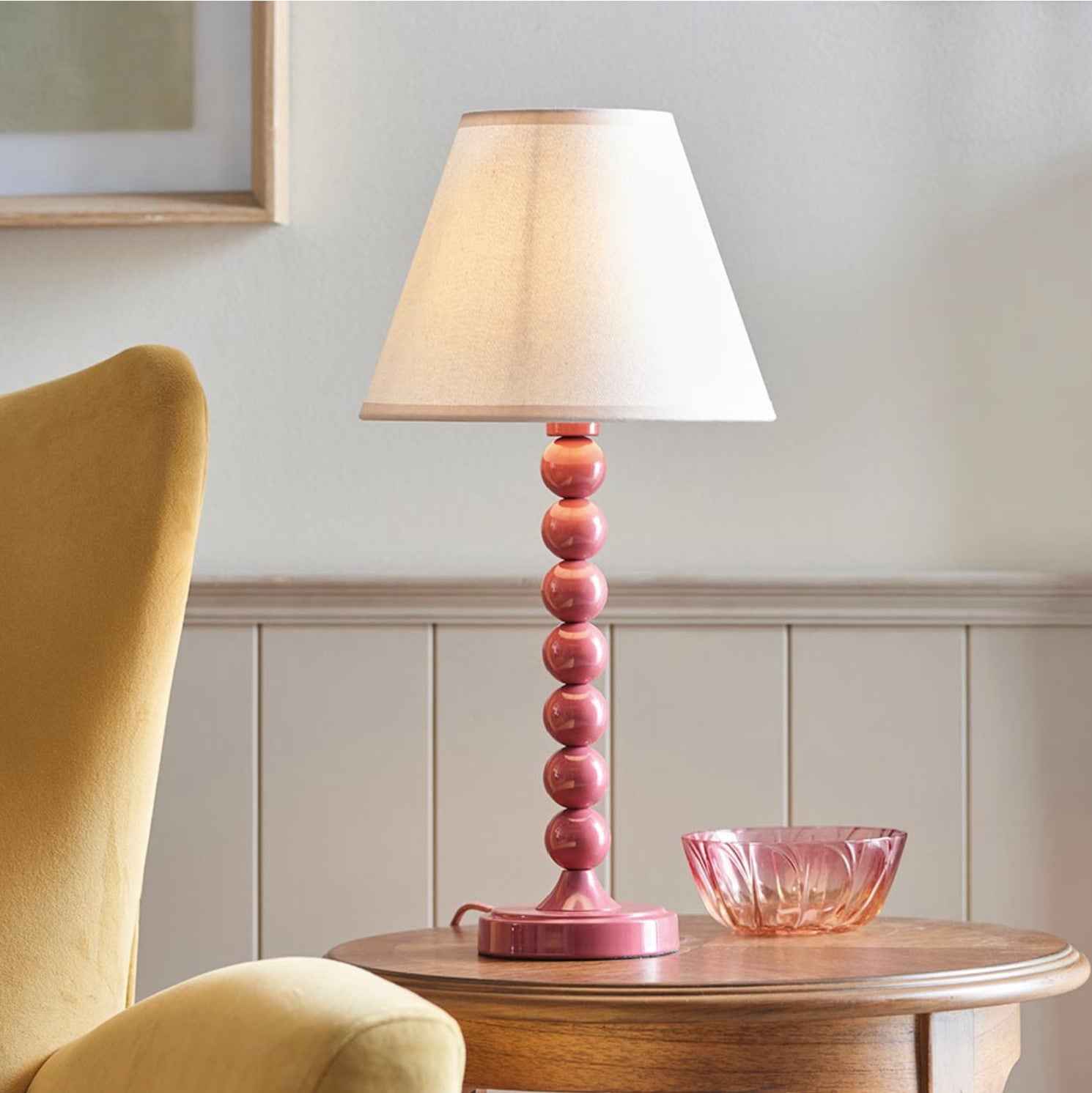 Bobbin Table Lamp - Dusky Pink
