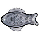 Platter fish-shaped dark blue glass, two sizes - WowCornwall