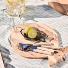 Platter fish-shaped dark blue glass, two sizes - WowCornwall