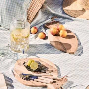 Platter fish-shaped dark blue glass, two sizes - WowCornwall