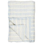 Quilt Anne blue circle pattern and green leaves - WowCornwall