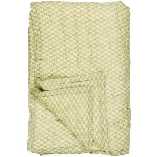 Quilt Caja dusty green with white flowers - WowCornwall