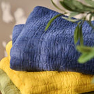 Quilt indigo with cross-stitches - WowCornwall