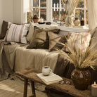 Quilt linen coloured with cross-stitches - WowCornwall