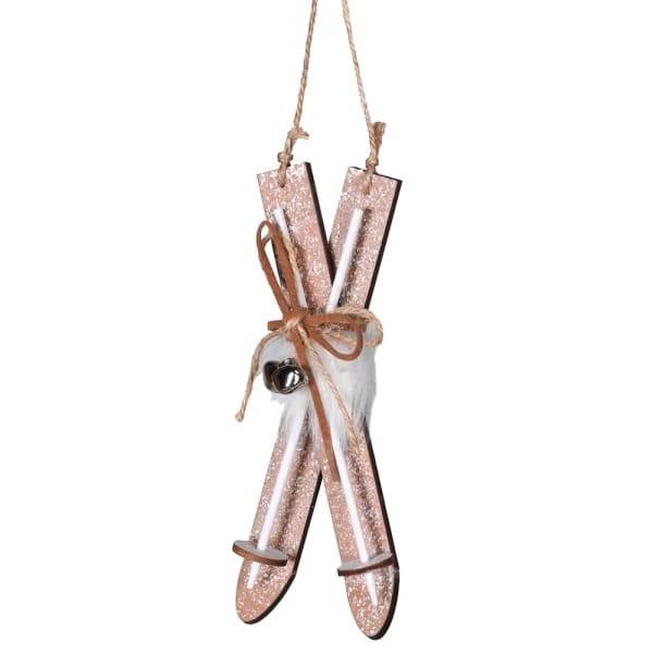 Medium pair hanging skis Christmas Decoration - WowCornwall