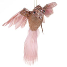 Glitter feather hanging bird Christmas Decoration, three colours - WowCornwall