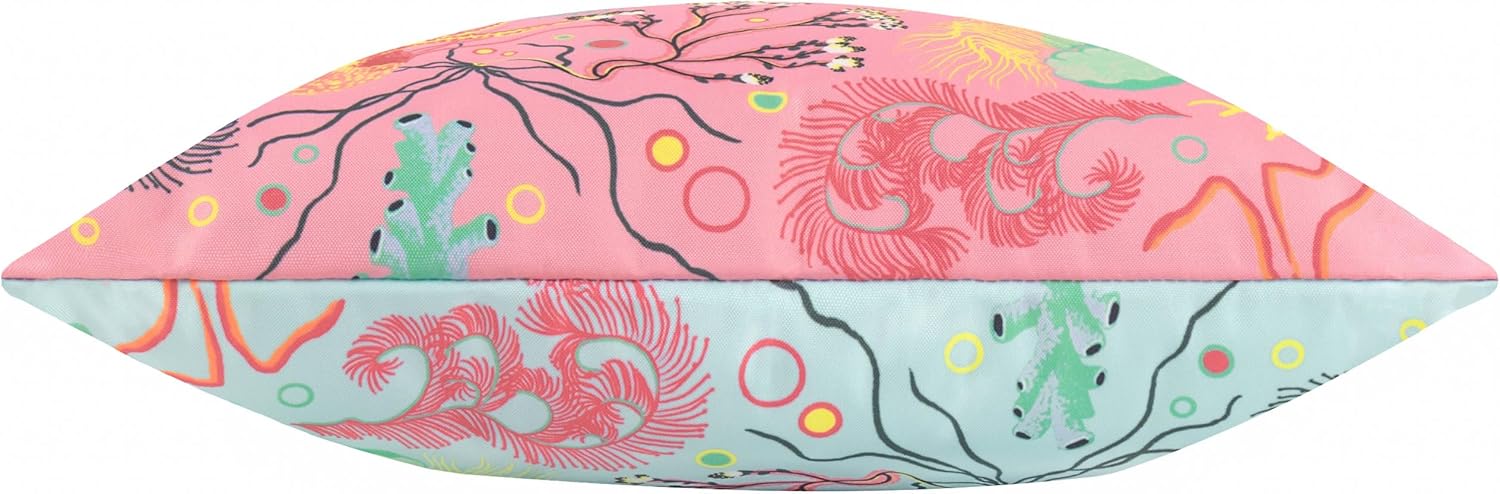 Rockpool Printed Outdoor Cushion Pink - WowCornwall