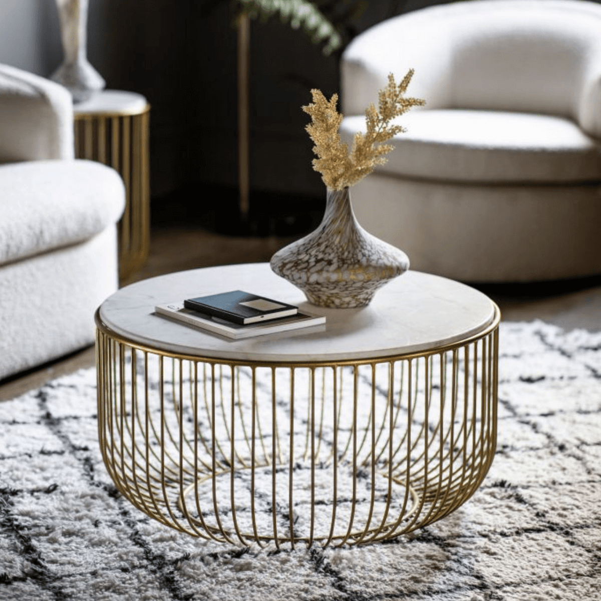 Riley Coffee Table Gold - WowCornwall