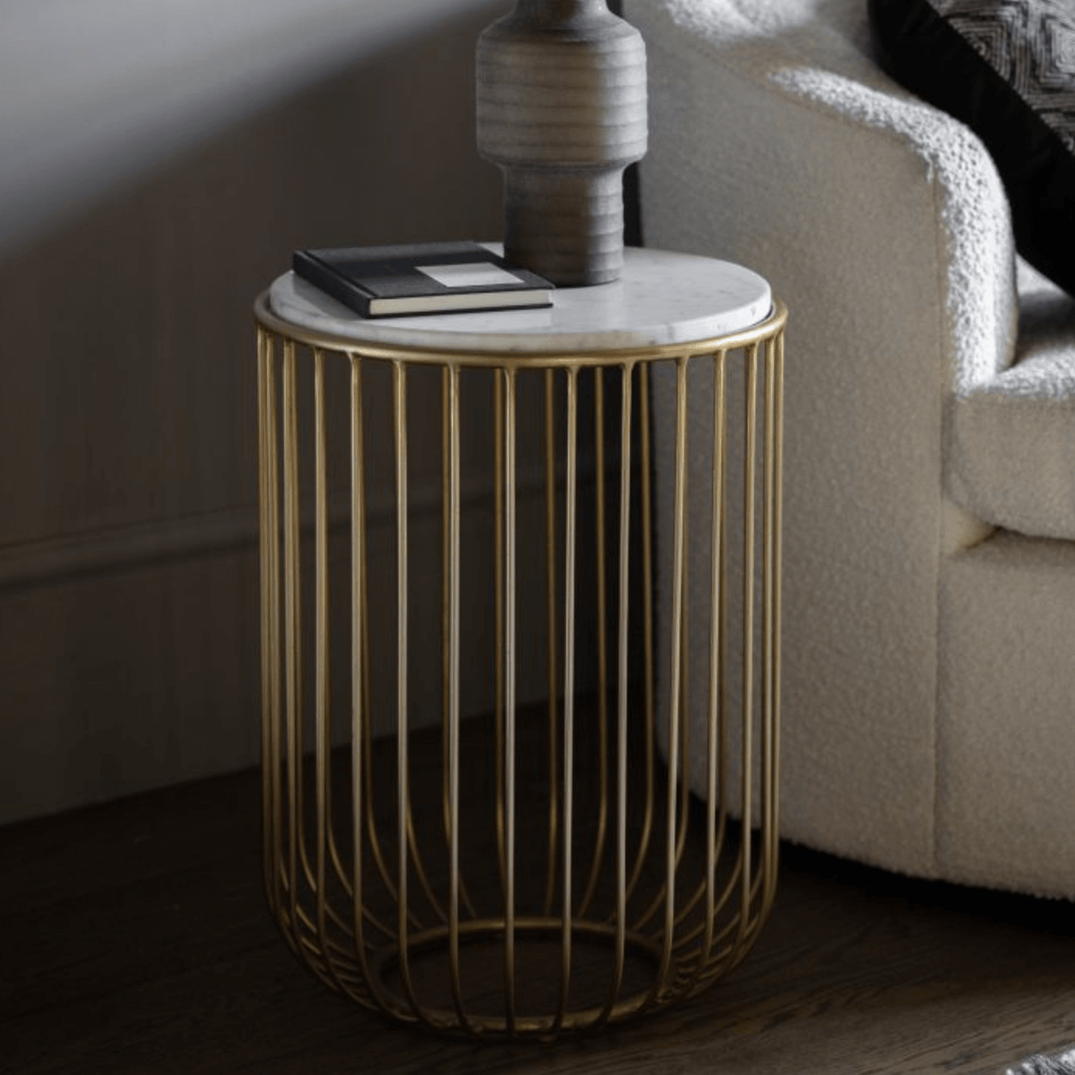 Riley Side Table Gold - WowCornwall
