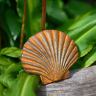 Rusty Seashell sculpture - WowCornwall