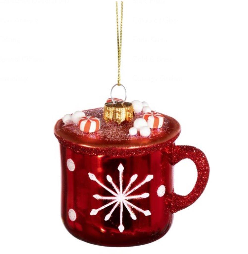 Hot Chocolate Mug Christmas Bauble - WowCornwall