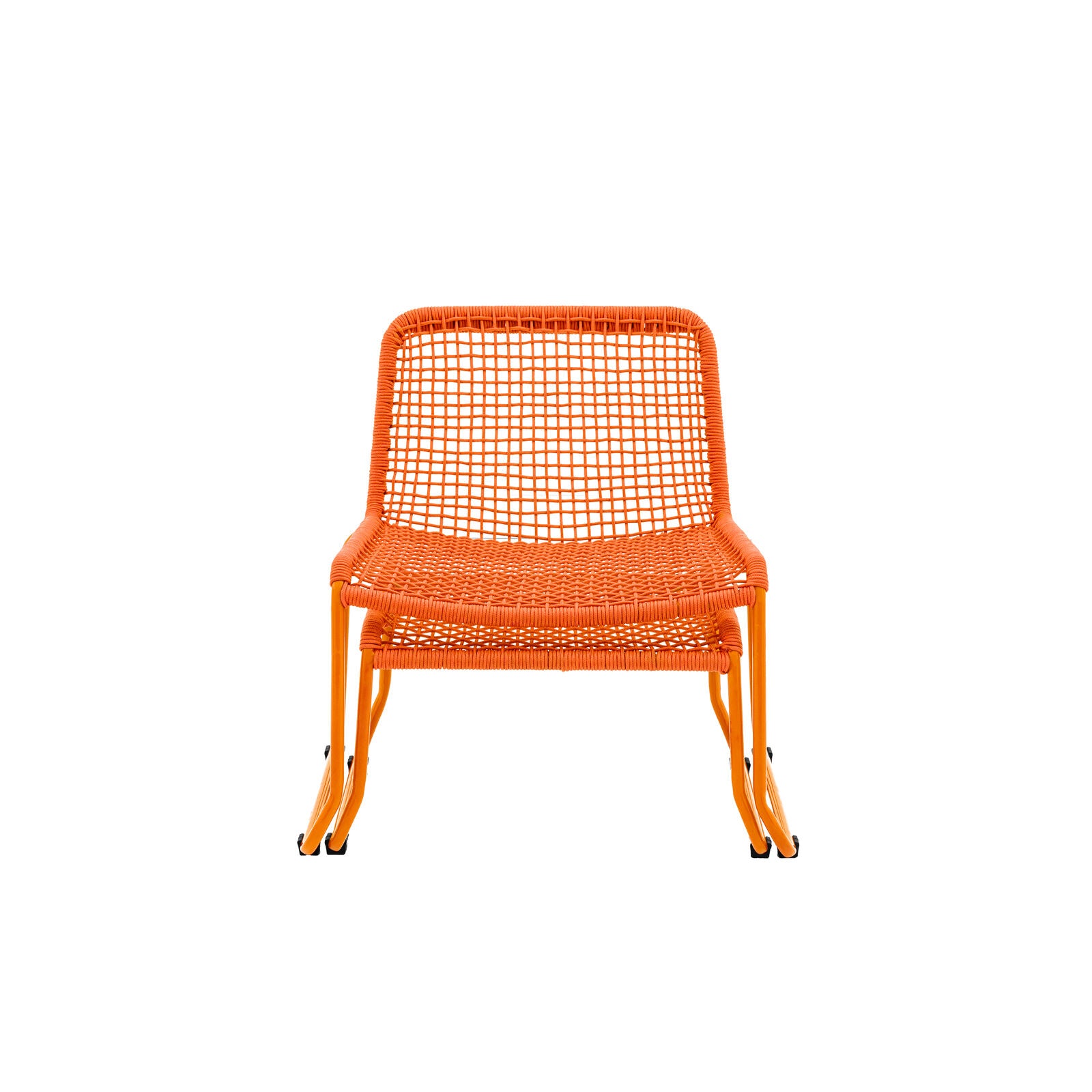 Sassano Lounge Chair with Footstool Orange Sold Out - WowCornwall