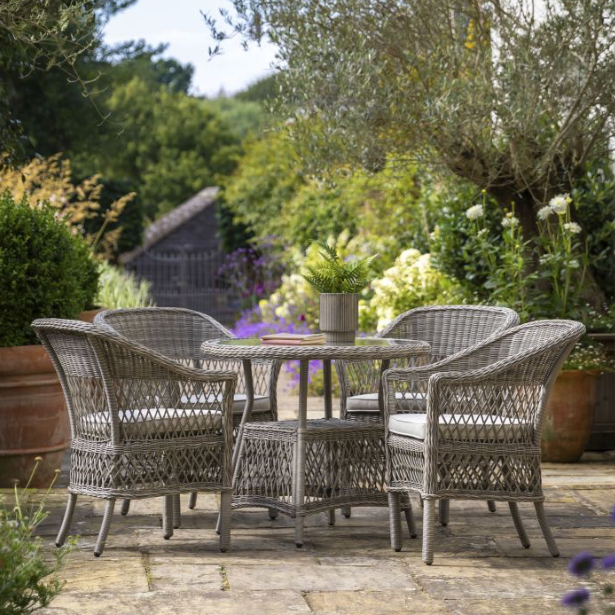Menton 4 Seater Round Dining Set