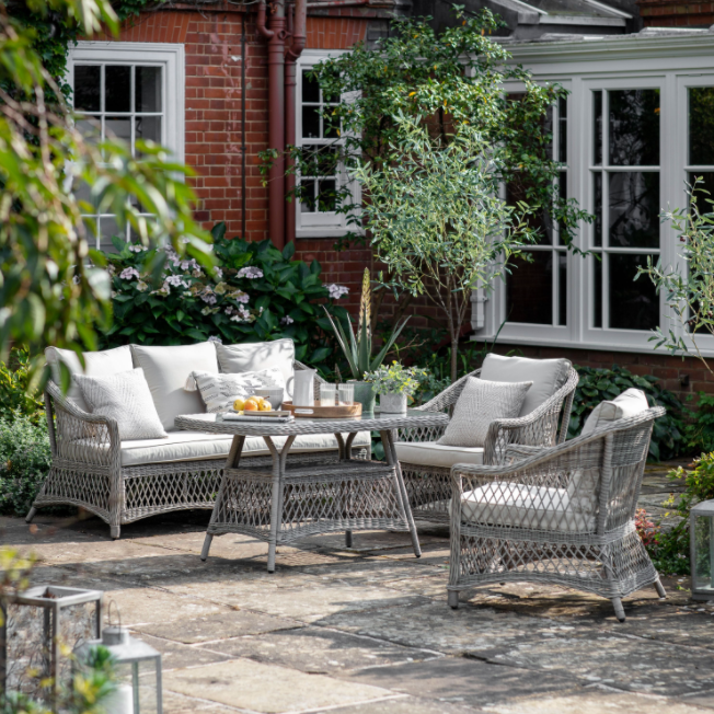 Menton Country Sofa Dining/Tea Set Stone - WowCornwall