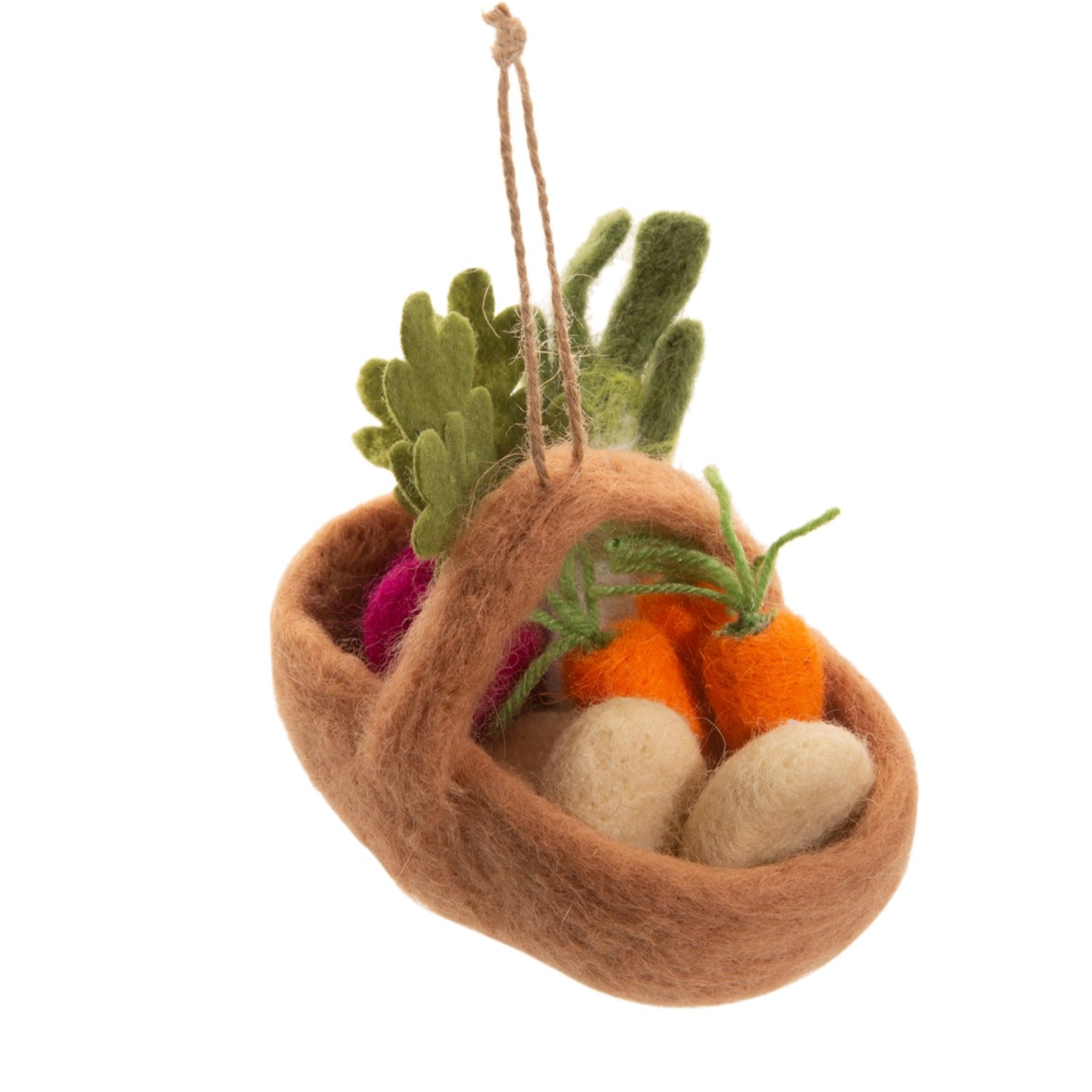 Vegetable Trug Felt Christmas Decoration