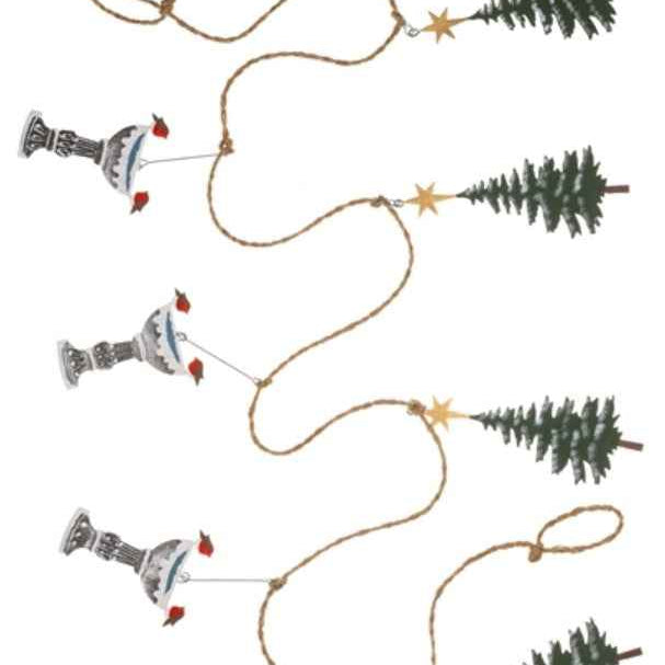 Bird Bath Garland Christmas Decoration by Shoeless Joe