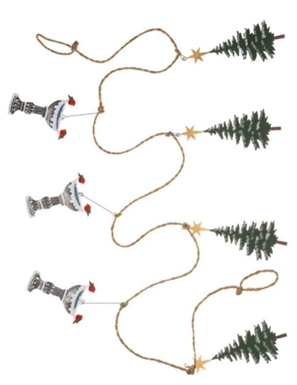 Bird Bath Garland Christmas Decoration by Shoeless Joe