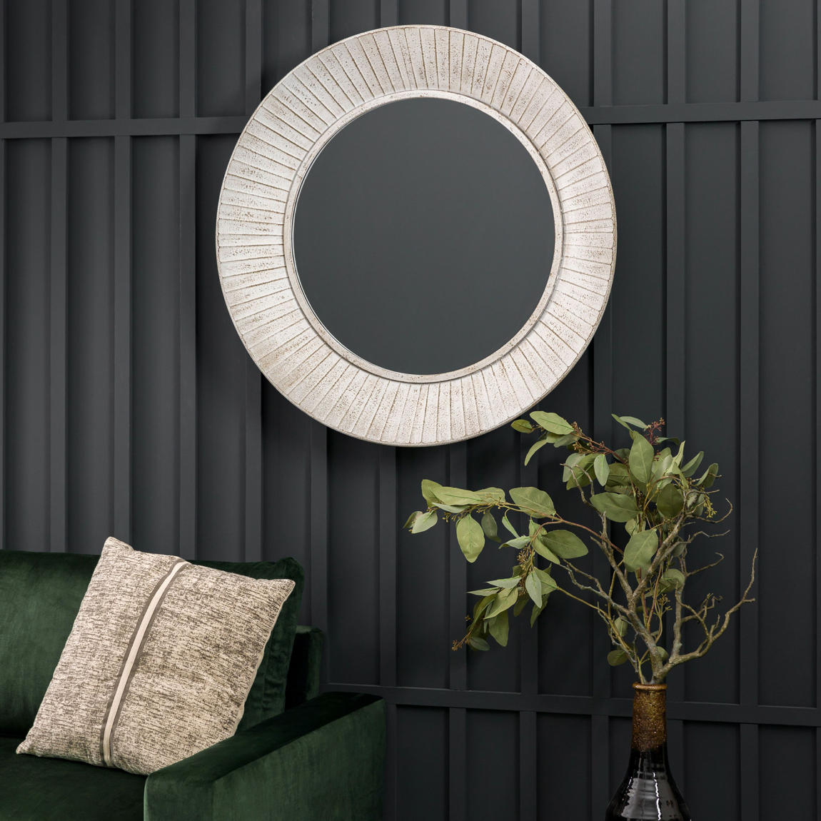 Ramlia Round Mirror (w)810mm x (d)80mm x (h)810mm - WowCornwall