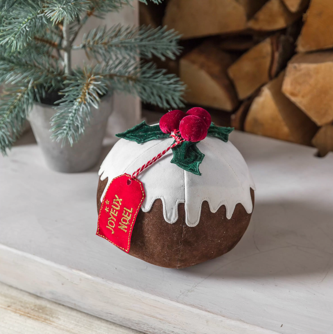 Pudding Doorstop Brown/White - WowCornwall