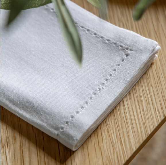 White Classic Napkin 4pk White - WowCornwall