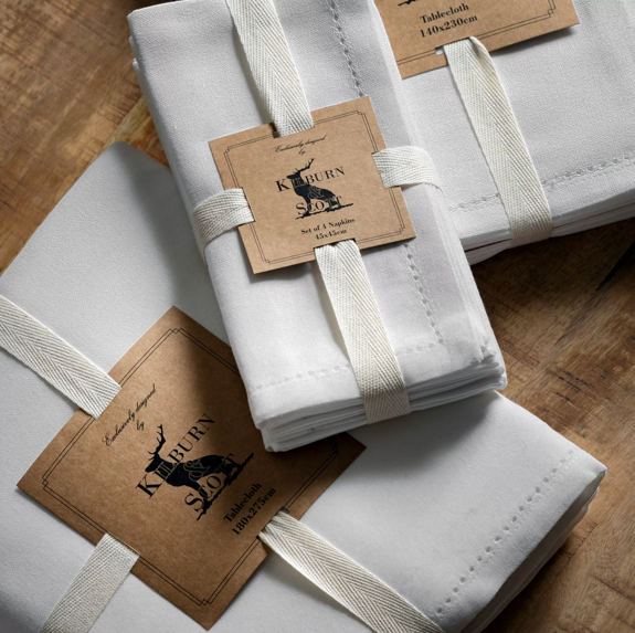 White Classic Napkin 4pk White - WowCornwall