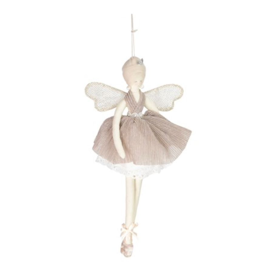 Hanging Blush Angel Christmas Decoration - WowCornwall