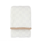 Oakley checked sherpa throw cream - WowCornwall