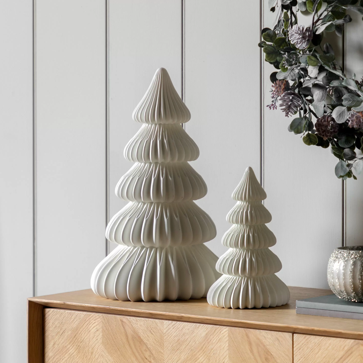 Pearly white Christmas tree large - WowCornwall