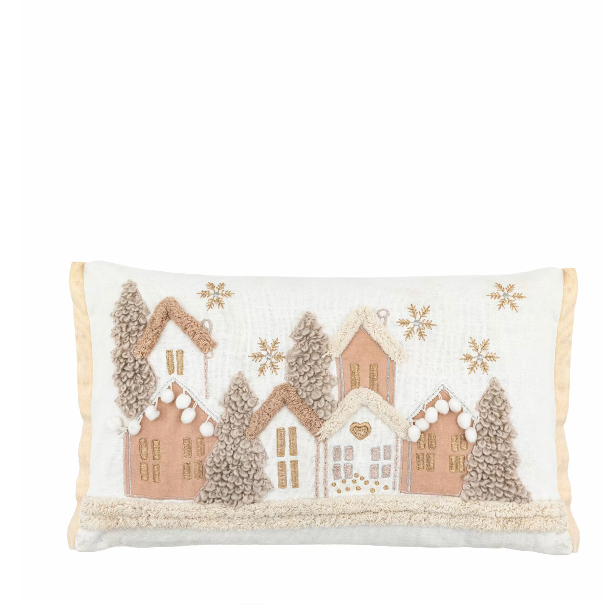 Pearly White Houses Cushion - WowCornwall
