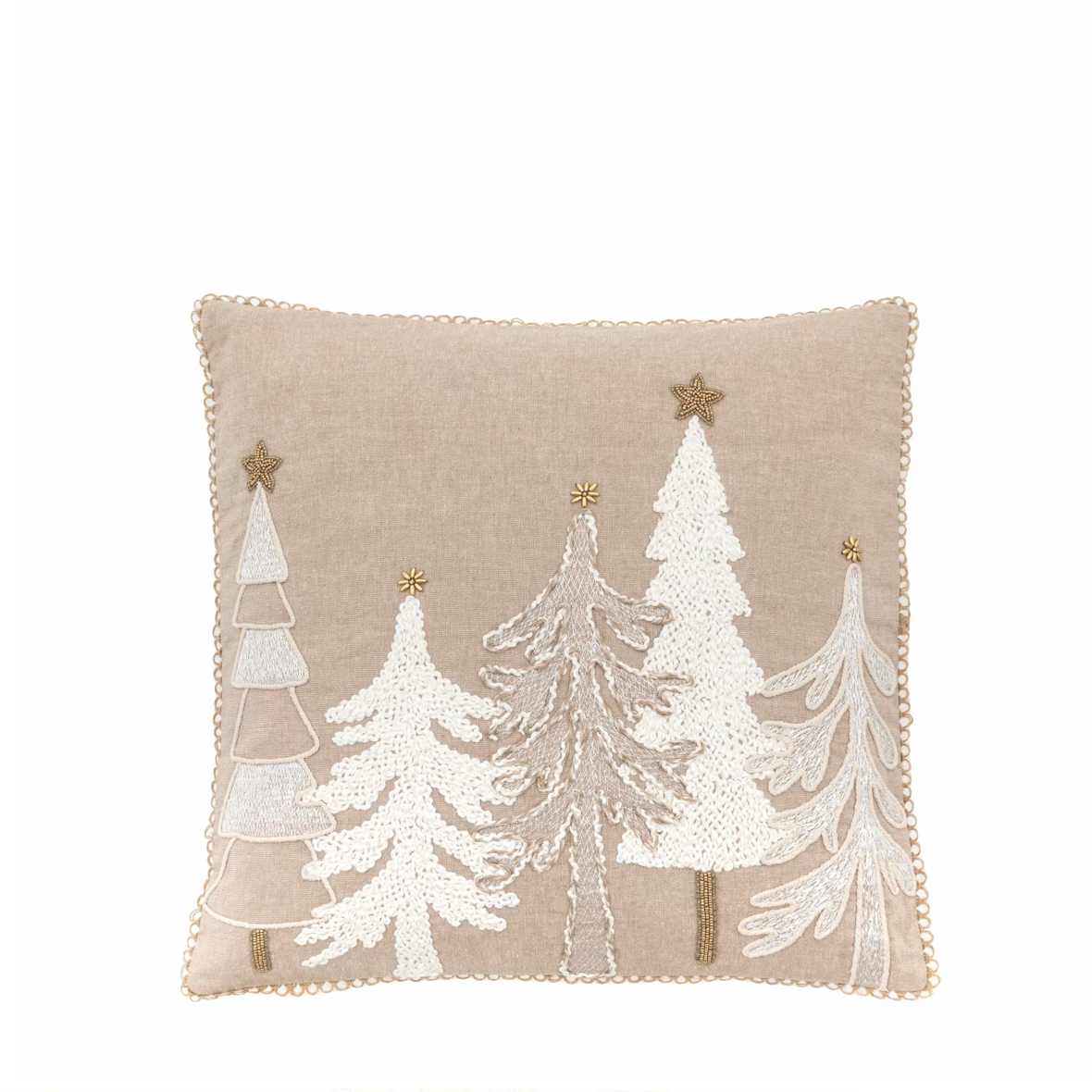 Pearly White Tree Scene Cushion - WowCornwall