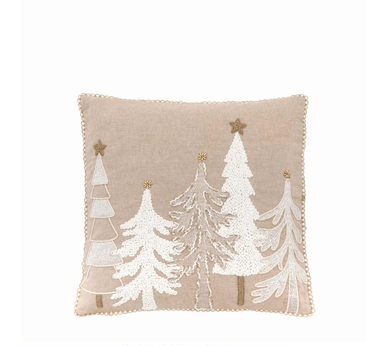 Pearly White Tree Scene Cushion - WowCornwall