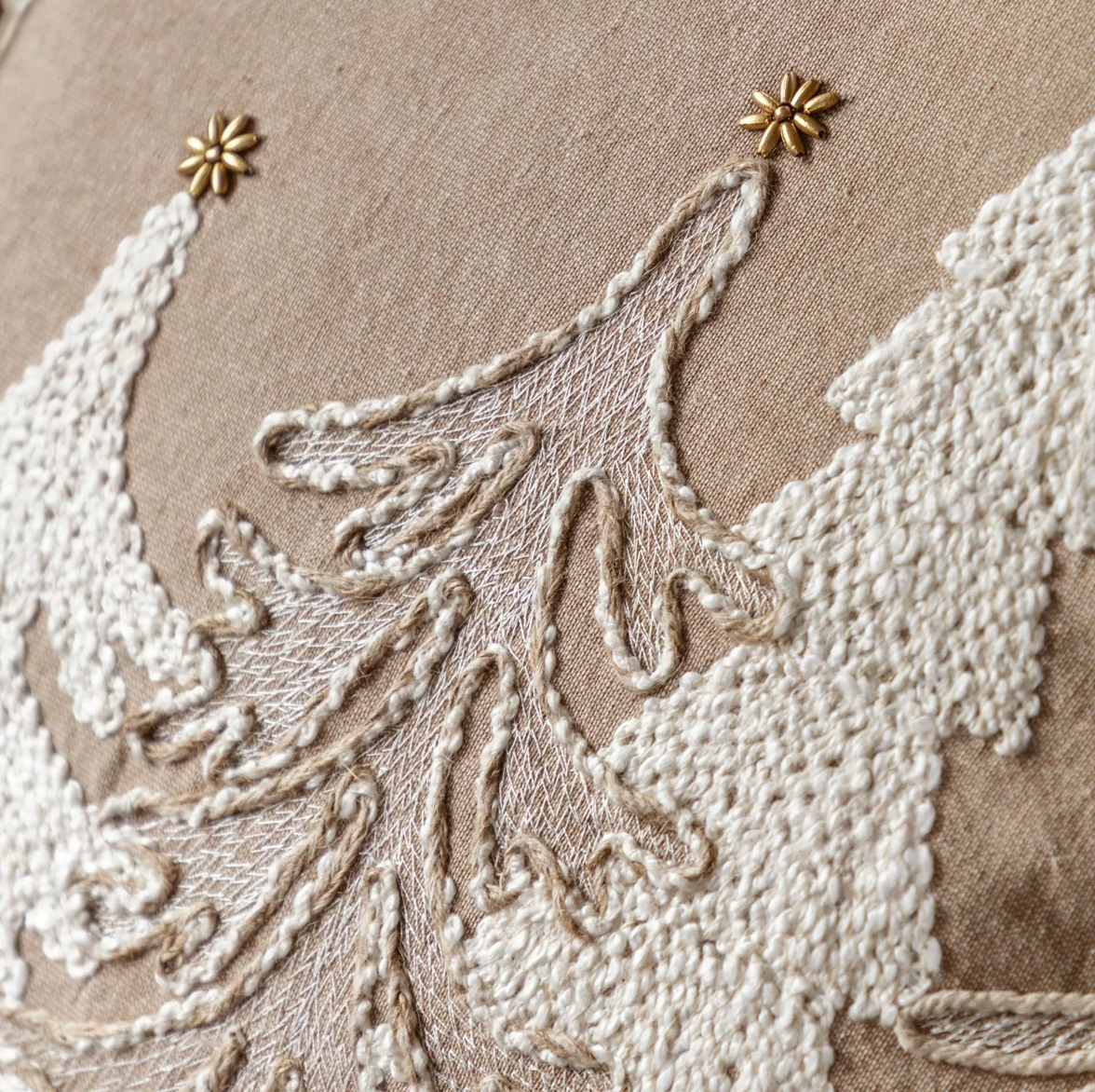Pearly White Tree Scene Cushion - WowCornwall
