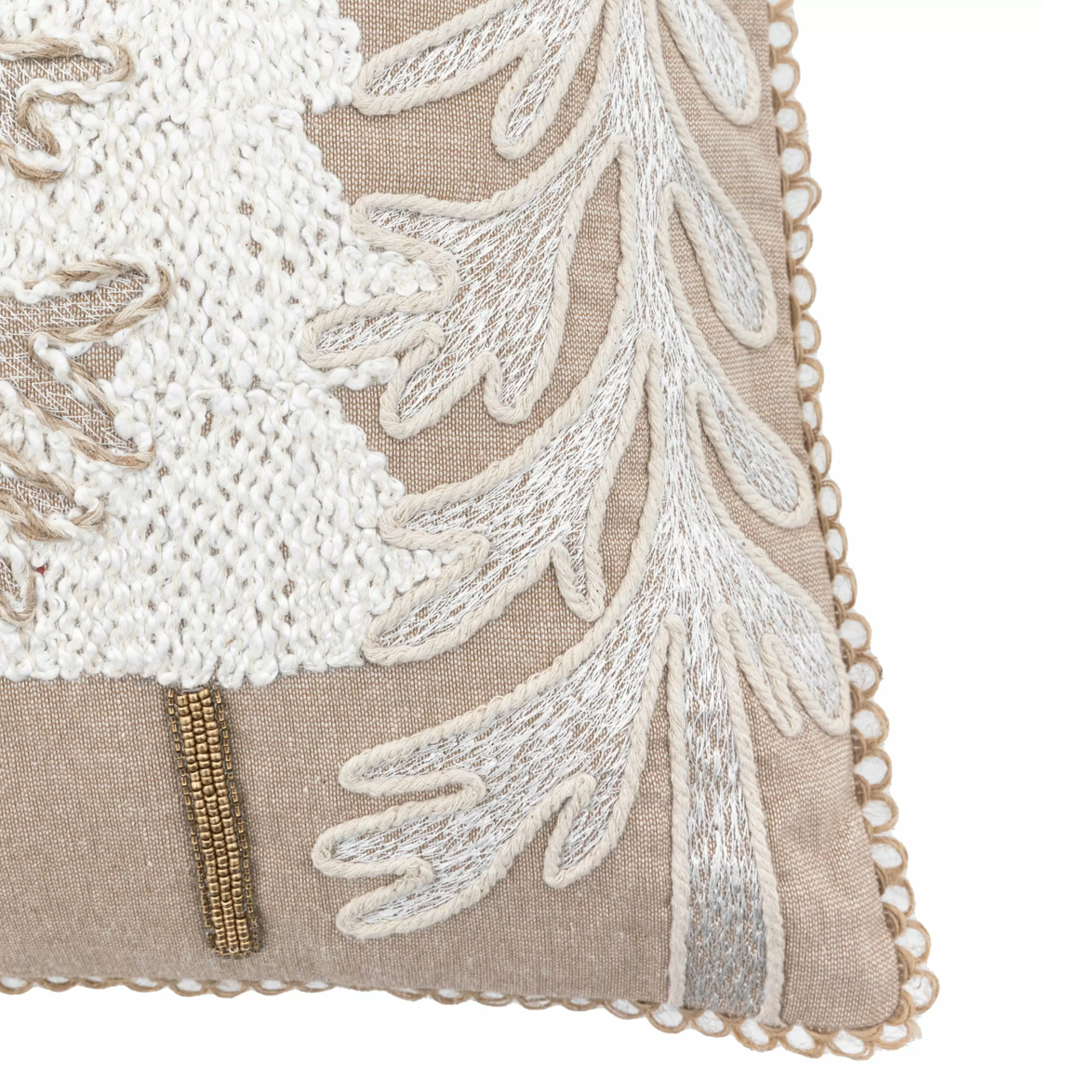 Pearly White Tree Scene Cushion - WowCornwall