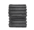 Ribbed Faux Fur Throw - Grey - WowCornwall