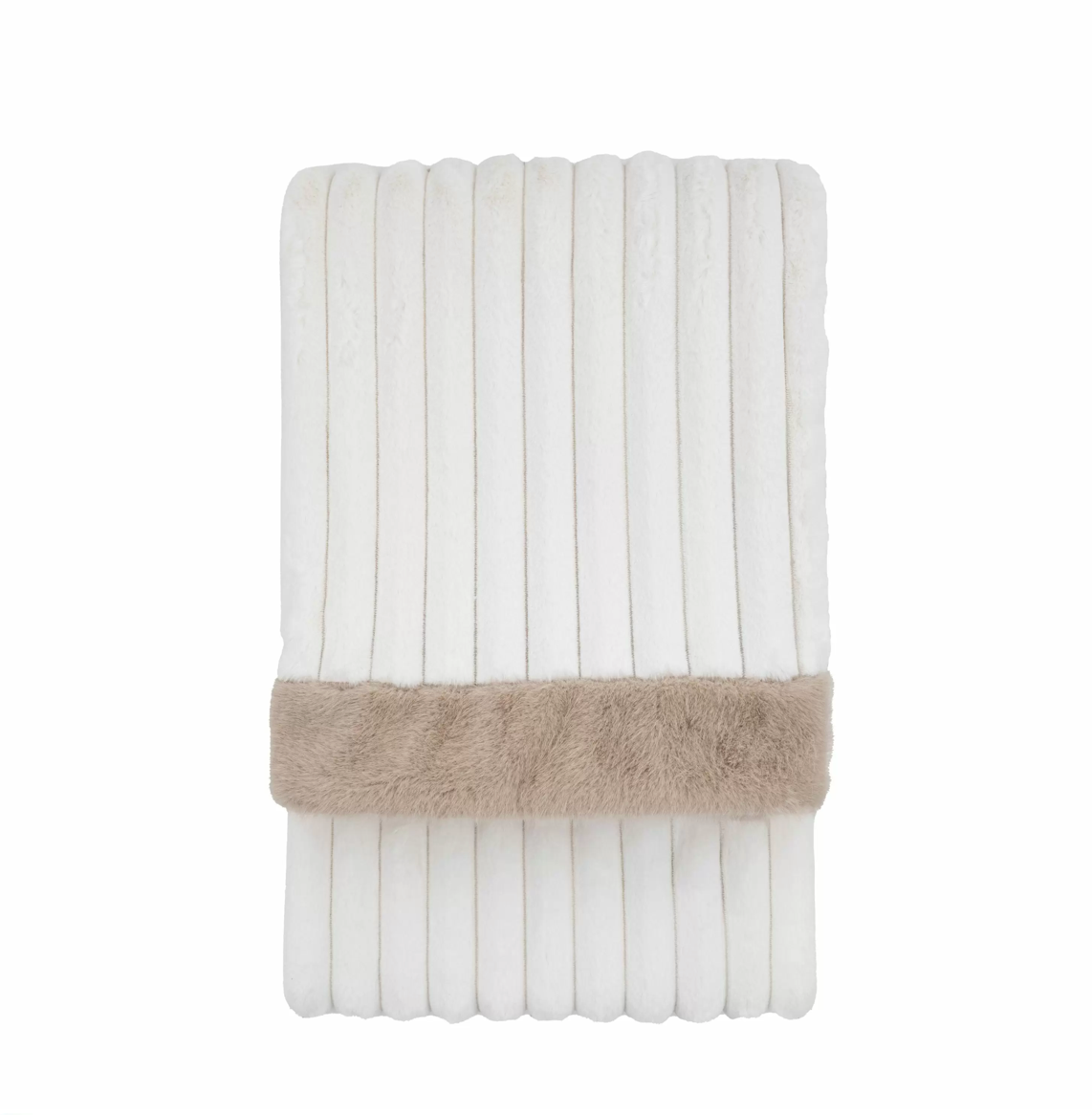 Whinfell Luxury Faux Fur Throw Cream - WowCornwall